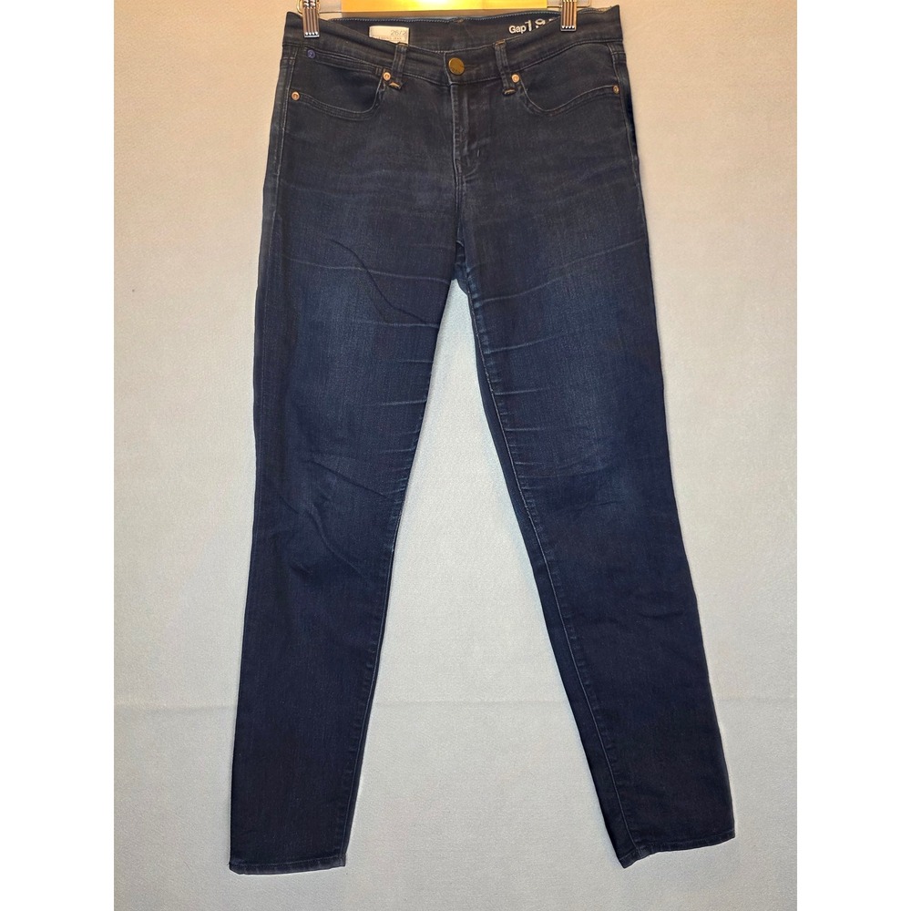 Gap 1969 Legging Jeans Womens 26/2 Dark Wash Navy Blue Skinny Denim Low Rise